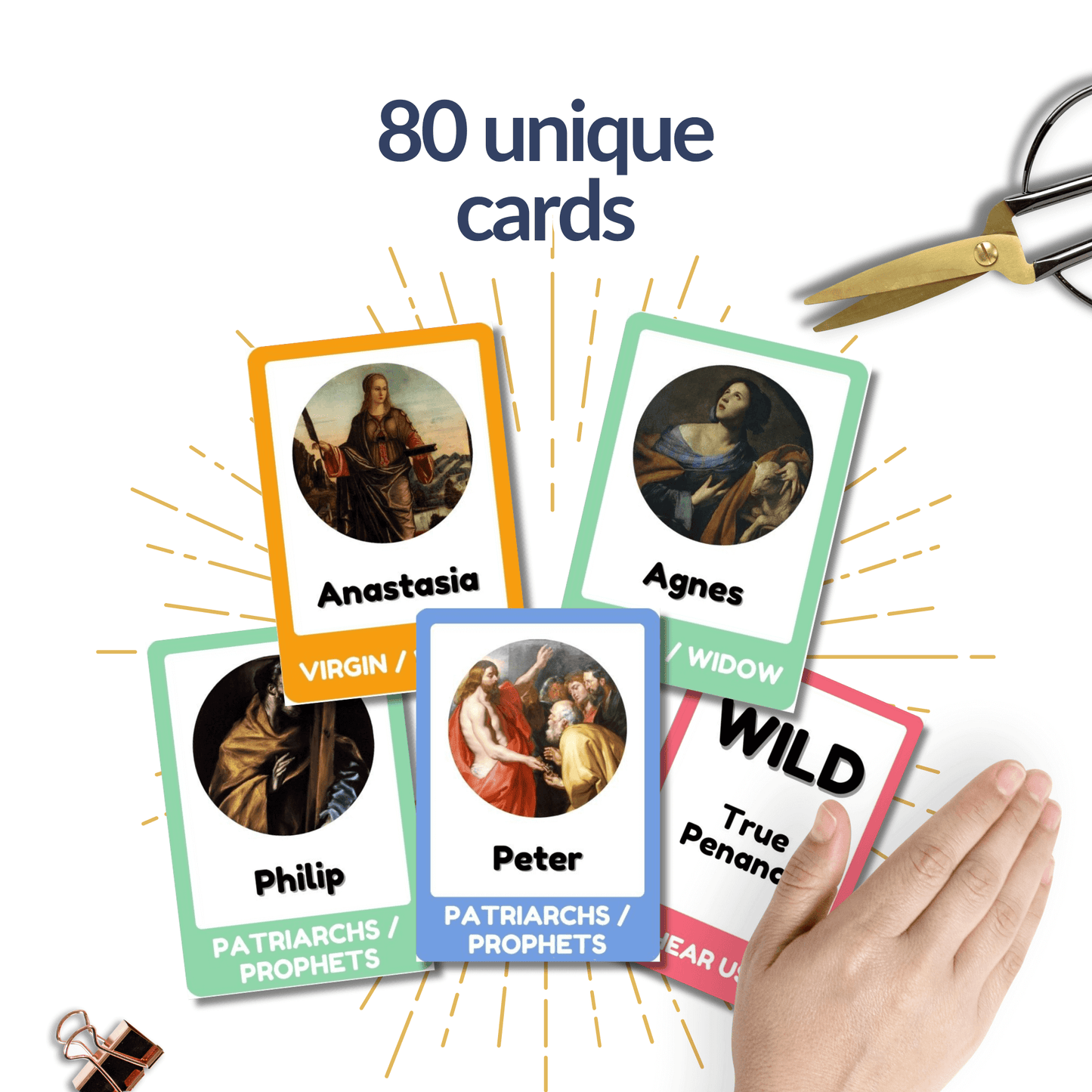 Litany of the Saints Card Game and All Saints Day Activities for Kids for November 1 Feast Day - For School or Homeschool