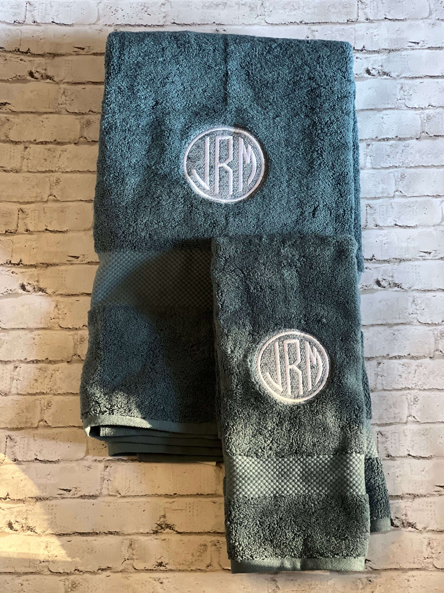 Embroidered Towels with Monogram or Initials for Wedding Gift - in Gainesville FL or Ocala - Personalized embroidery - custom order