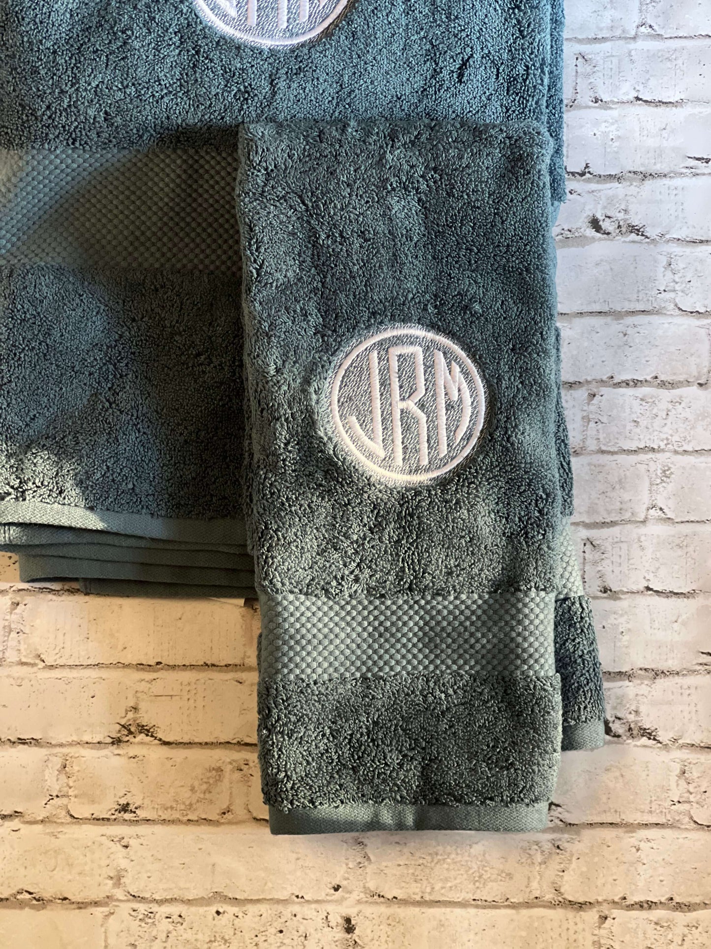 Embroidered Towels with Monogram or Initials for Wedding Gift - in Gainesville FL or Ocala - Personalized embroidery - custom order