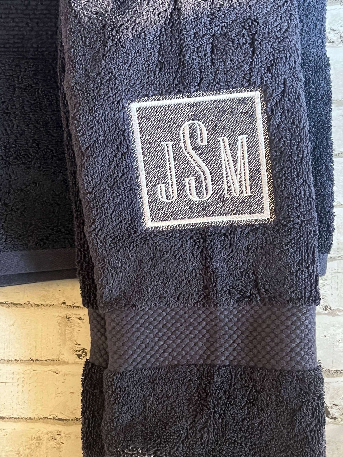 Embroidered Towels with Monogram or Initials for Wedding Gift - in Gainesville FL or Ocala - Personalized embroidery - custom order