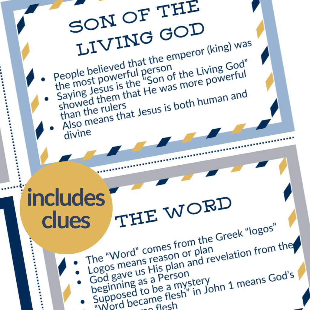 Holy Names of Jesus Printable Cards Activities for Children - Catholic Teacher Religious Education CCD RCIA - Liturgical Living Ideas for January 3 - Celebrate the Feast Day - Digital Download