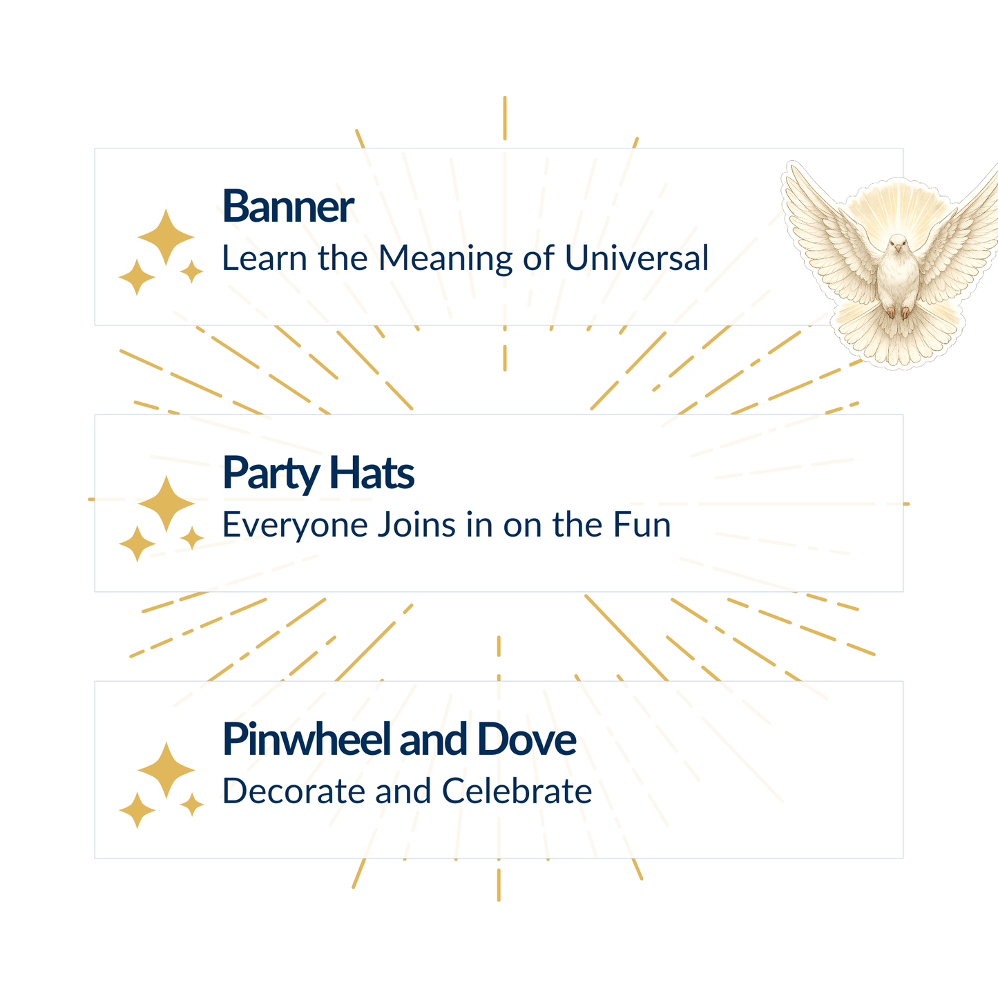 Pentecost Party Pack - Printable Banner, Hats, Pinwheel and Dove for Celebrating the Feast Day