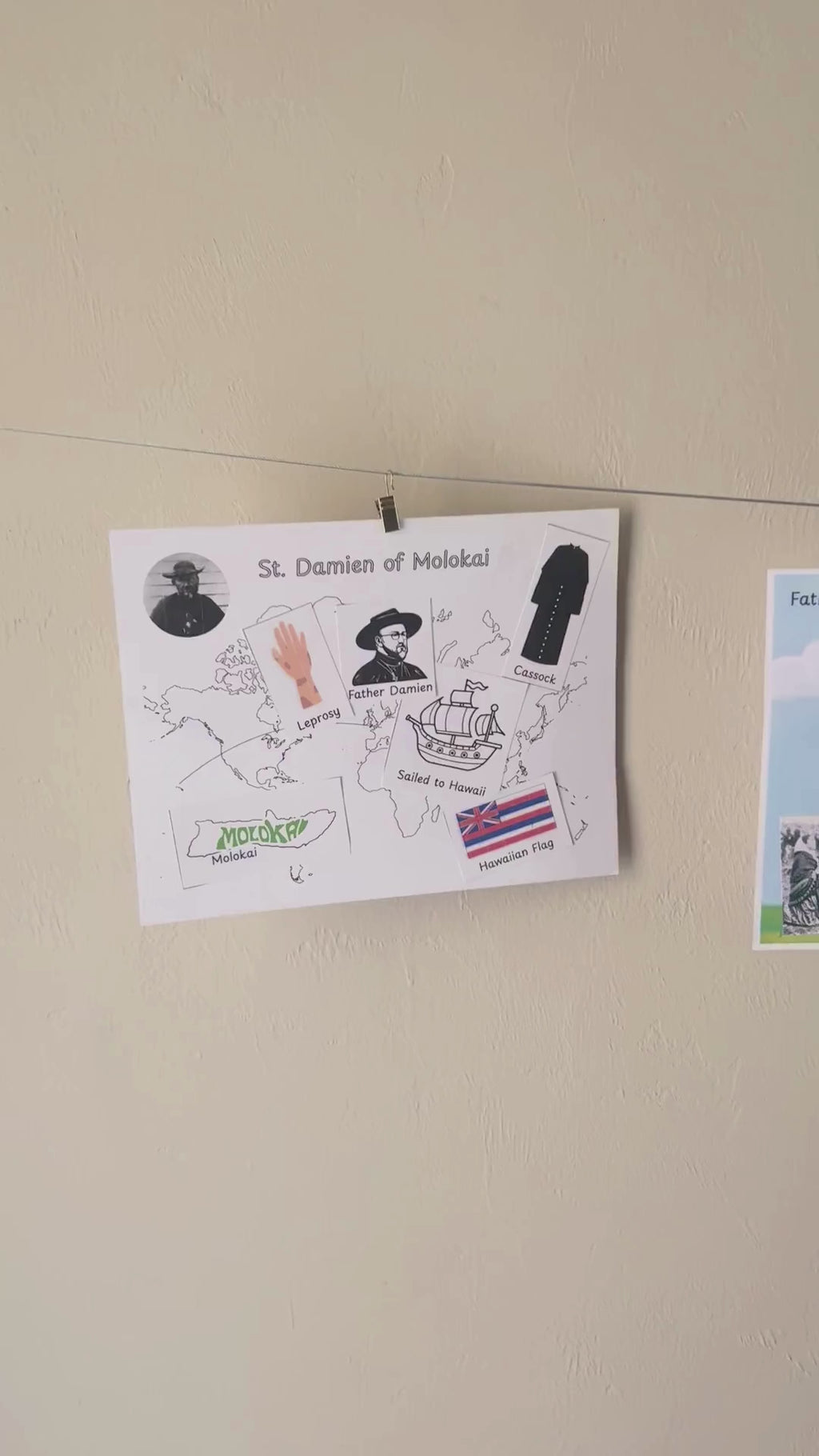 St. Damien of Molokai Printable Activity Craft for Catholic Children and Kids in CCD or Religious Education and Homeschool